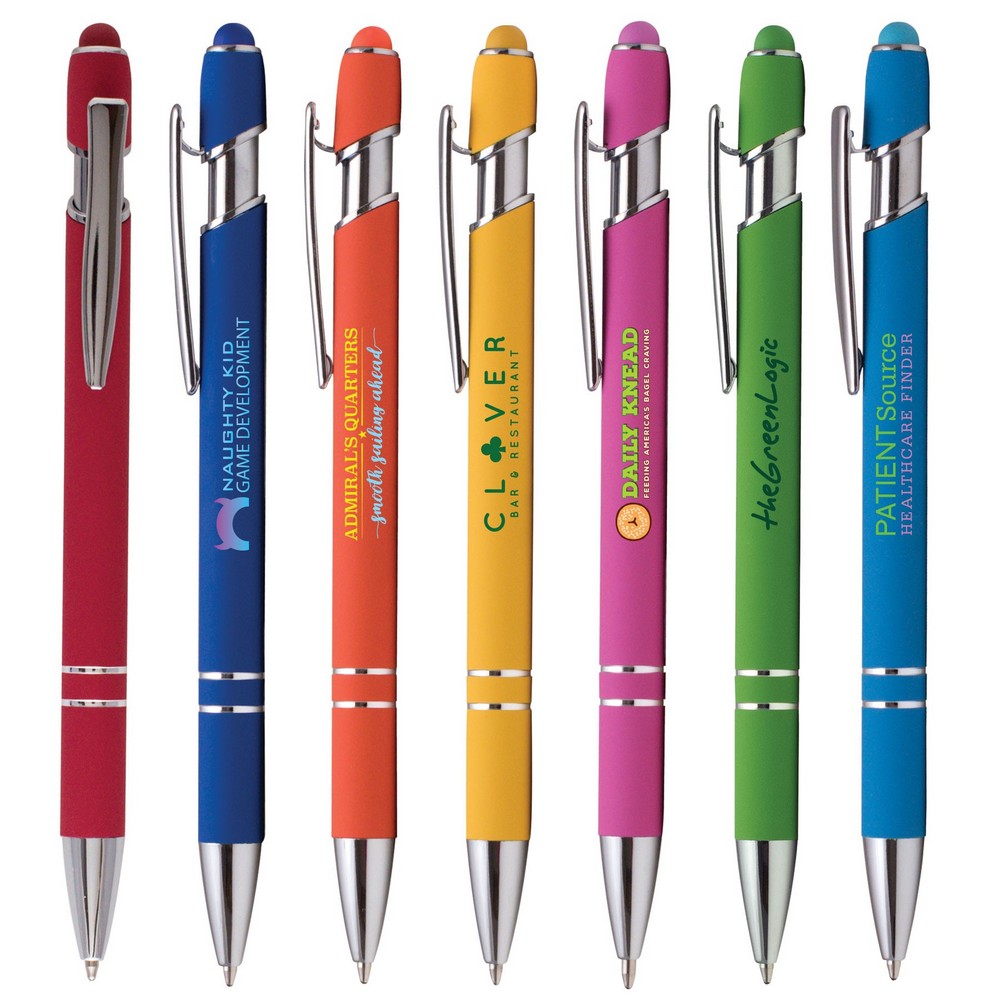 Ellipse Softy Brights w/Stylus - ColorJet - Full-Color Metal Pen