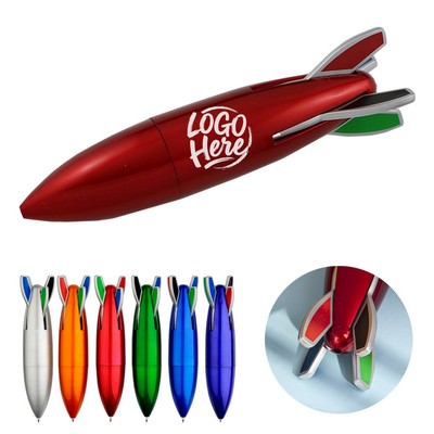 Rocket Shaped 4-Color Ballpoint Pen