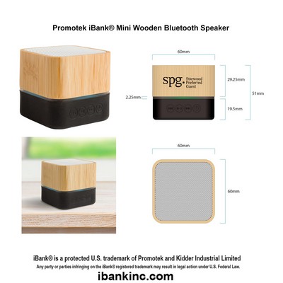 iBank ® Mini Wooden Bluetooth Speaker