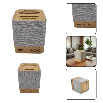 Eco-Friendly Bluetooth Speaker w/ Cork Base