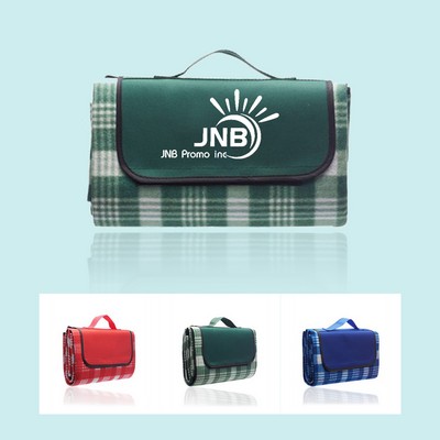 Plaid Roll-Up Picnic Blanket