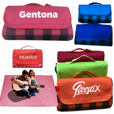 Foldable Outdoor Camping Rollup Picnic Blanket/Various Logo