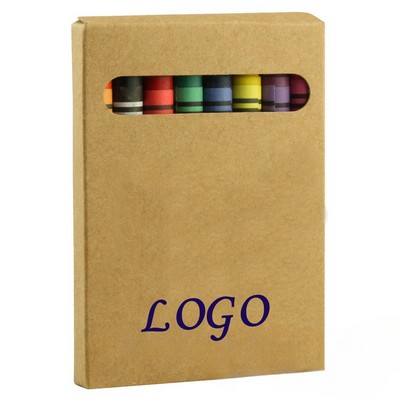 8-Color Wax Crayon Set in Kraft Box