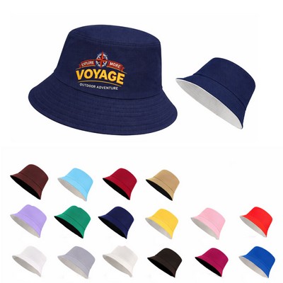 Unisex Cotton Twill Double-Sided Bucket Hat