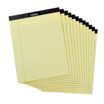 Wide Ruled 8.5" x 11.75" Lined Writing Notepads W/ 50 Sheets