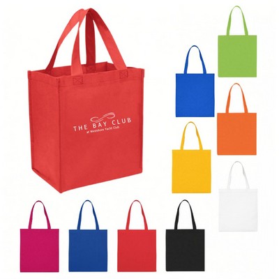 10" x 14" Non-Woven Shopper Tote Bag – Reusable Polypropylene Promotional Grocery Bag
